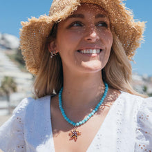 Cargar imagen en el visor de la galería, COLLAR PIEDRA TURQUESA ESTRELLA LILA