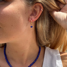 Cargar imagen en el visor de la galería, ARGOLLAS GOLD PIEDRA AZUL