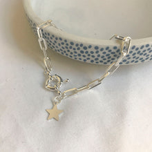 Cargar imagen en el visor de la galería, PULSERA PLATA CADENA MARINERO COLGANTE