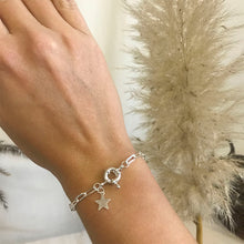 Cargar imagen en el visor de la galería, PULSERA PLATA CADENA MARINERO COLGANTE