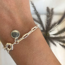 Cargar imagen en el visor de la galería, PULSERA PLATA CADENA MARINERO COLGANTE