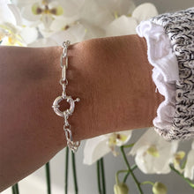 Cargar imagen en el visor de la galería, PULSERA PLATA CADENA MARINERO - Piedra Marina