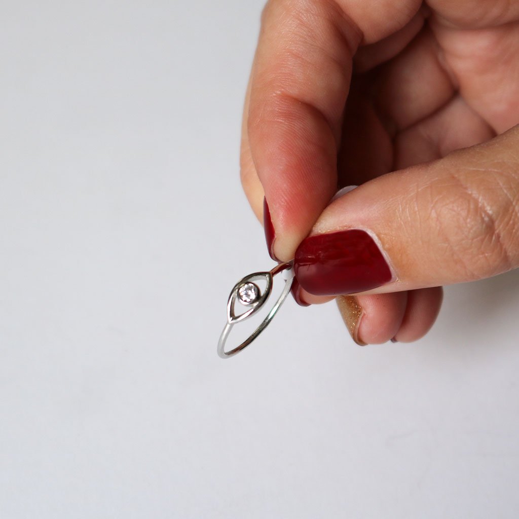 ANILLO PLATA OJO – Piedra Marina