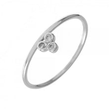 Cargar imagen en el visor de la galería, ANILLO PLATA 3 ZIRCONES - Piedra Marina