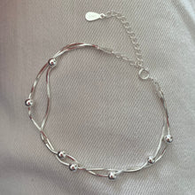 Cargar imagen en el visor de la galería, PULSERA PLATA BALLS DOBLE