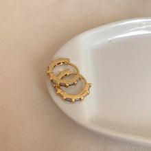 Cargar imagen en el visor de la galería, ARGOLLAS GOLD ZIRCON RECTANGULAR