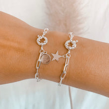 Cargar imagen en el visor de la galería, PULSERA PLATA CADENA MARINERO COLGANTE