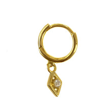 Cargar imagen en el visor de la galería, ARGOLLA DIAMANTE ZIRCÓN ORO - Piedra Marina