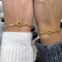 Cargar imagen en el visor de la galería, PULSERA GOLD CADENA MARINERO - Piedra Marina