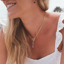 Cargar imagen en el visor de la galería, COLLAR CADENA GOLD PESCADO LILA CALIPSO
