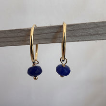 Cargar imagen en el visor de la galería, ARGOLLAS GOLD PIEDRA AZUL
