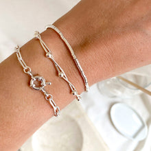 Cargar imagen en el visor de la galería, PULSERA PLATA TUBITOS

