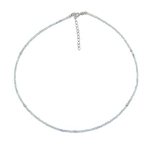 Cargar imagen en el visor de la galería, CHOKER PLATA AGUA MARINA
