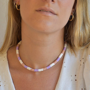 COLLAR MOSTACILLAS LILA NARANJO