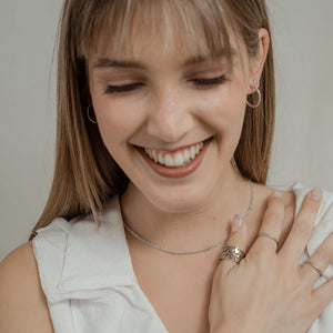 CHOKER PLATA AGUA MARINA