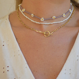 COLLAR MOSTACILLAS LILAS FLORES