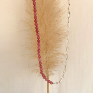 COLLAR PIEDRAS ROSADAS