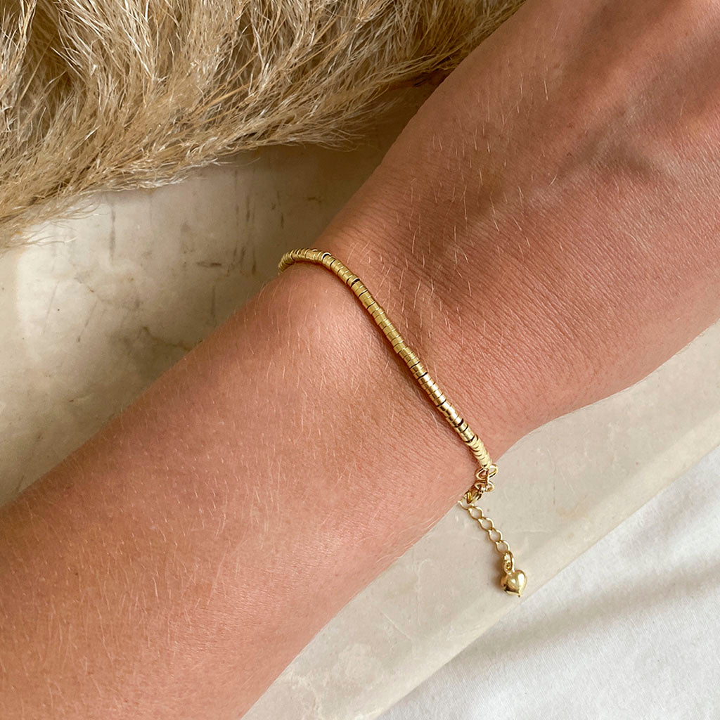 PULSERA GOLD TUBITOS