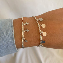 Cargar imagen en el visor de la galería, PULSERA PLATA CADENA ESLABONES CRUCES
