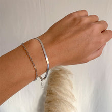 Cargar imagen en el visor de la galería, PULSERA PLATA CADENA ESLABONES
