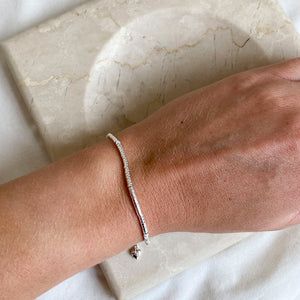 PULSERA PLATA TUBITOS